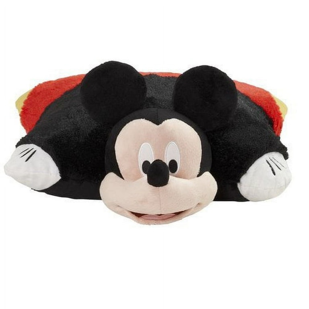 Pillow Pets Disney Mickey Mouse Stuffed Animal Plush, 16", Black/Red/Yellow NWT